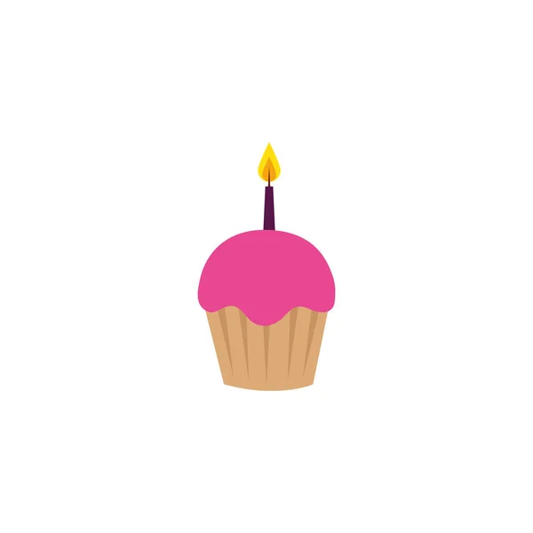 Finom cupcake részletes stílus ikon — Stock Vector
