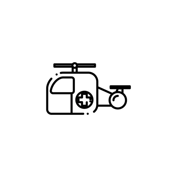 Isolated ambulance helicopter icon line design — Stock Vector