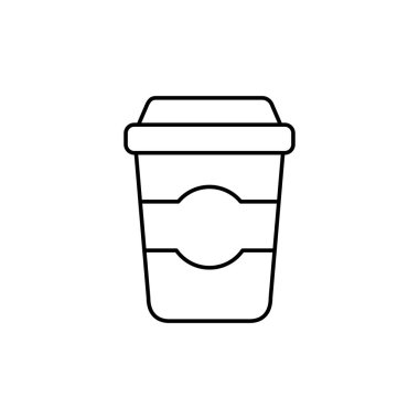 İzole kahve kupası simgesi çizimi