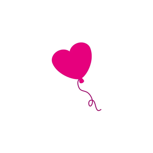 Ballonger helium i form hjärta detaljerad stil — Stock vektor