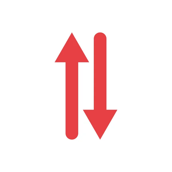 Geïsoleerde rode pijlen pictogram vector ontwerp — Stockvector
