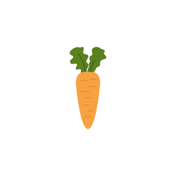 Diseño plano de icono de zanahoria aislada — Vector de stock