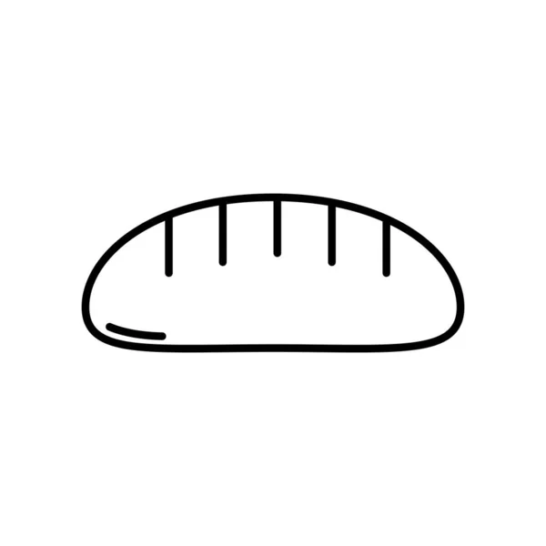 Diseño de una línea de iconos de pan aislado — Vector de stock
