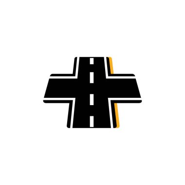 Kesişen asfalt yol düz resmi
