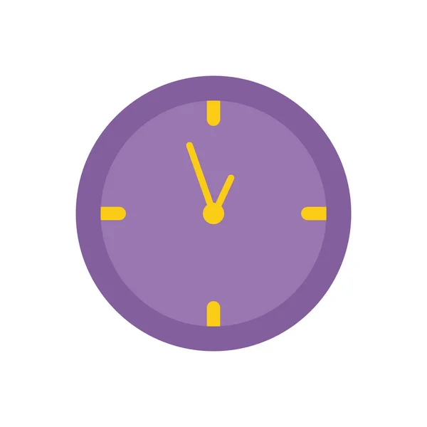 Kolo hodiny čas kancelář plochý ikona design — Stockový vektor
