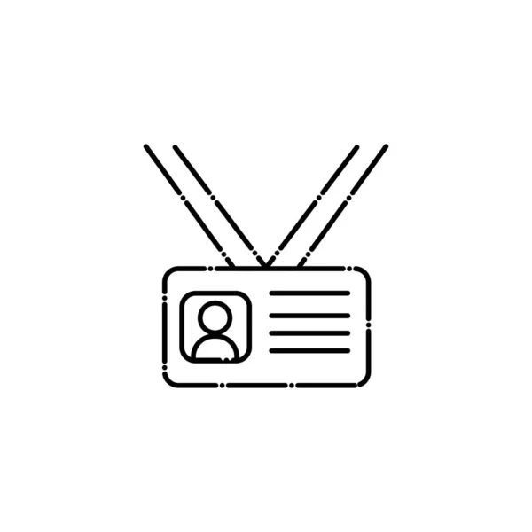 Document id vote line style icon - Stok Vektor