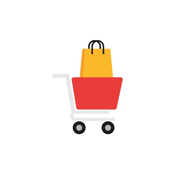 Shopping flache Image-Ikone — Stockvektor