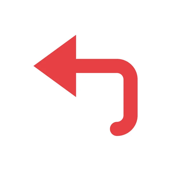 Geïsoleerde rode pijl pictogram vector ontwerp — Stockvector