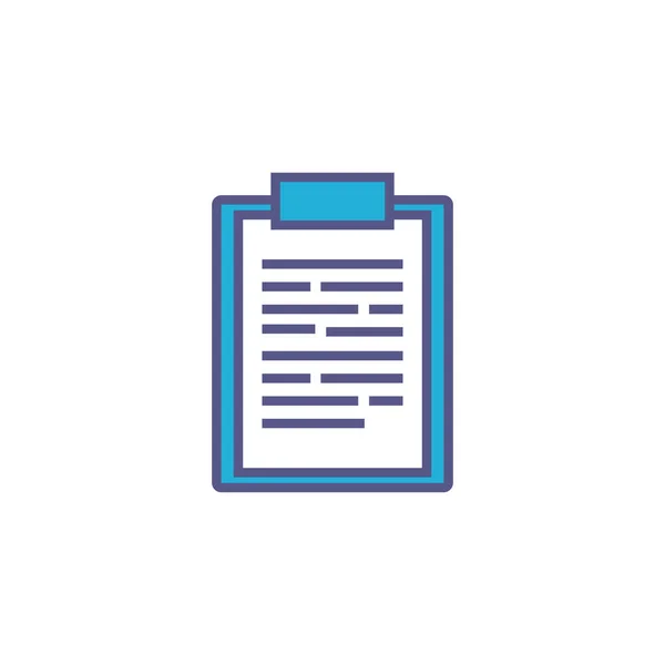 Checklist document fill style icon — Vetor de Stock