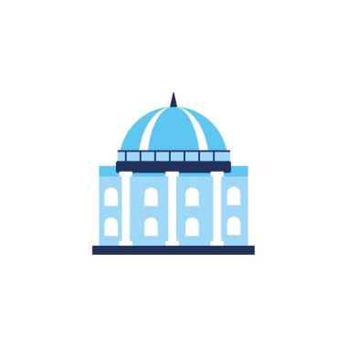 vote building flat style icon