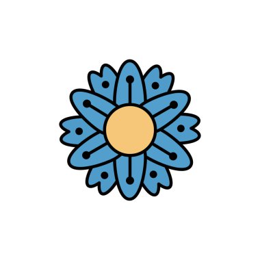 Ayrı çiçek ikonu dolgu tasarımı