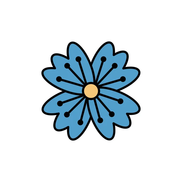 Izolált virág ikon kitöltése design — Stock Vector