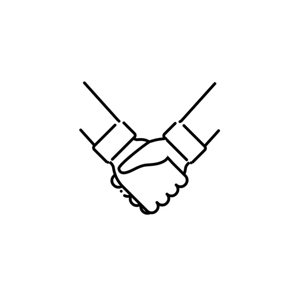 Vote accept handshake line style icon — Image vectorielle