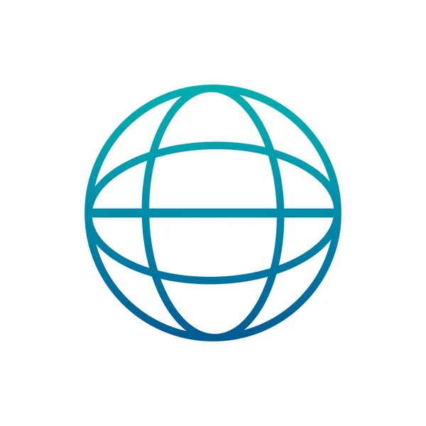 Design de gradiente de esfera global isolado — Vetor de Stock