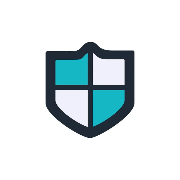 Security shield flat style icon — Vector de stock