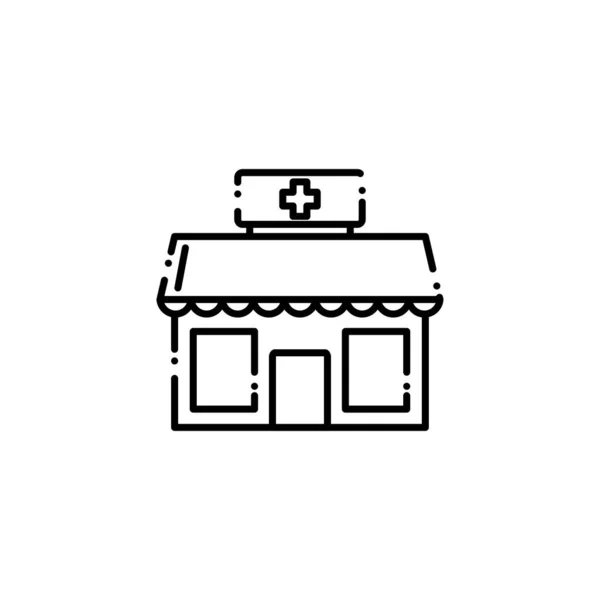 Изолированный дизайн иконы медицинской больницы — стоковый вектор