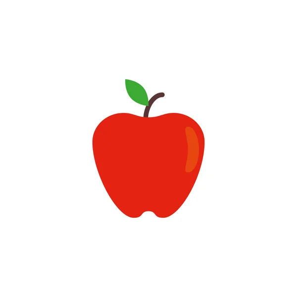 Apple fresh fruit flat icon — Vector de stock