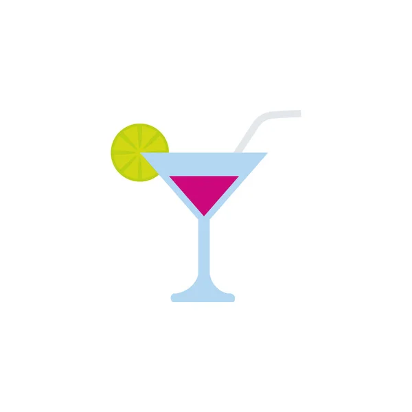 Cocktail in cup glass detailed style — Stockvektor