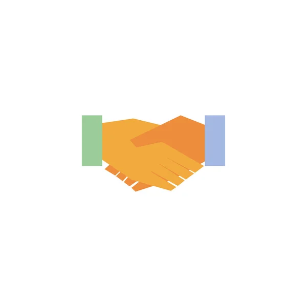 Done deal handshake flat icon — Stockový vektor