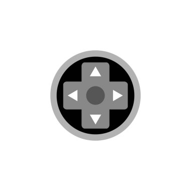 İzole edilmiş oyun alanı düğmesi simgesi düz tasarım