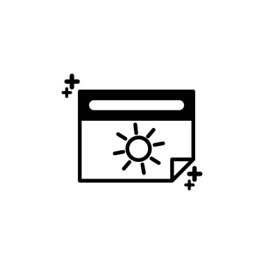 İzole takvim simgesi çizgi tasarımı