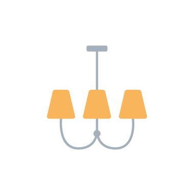 İzole edilmiş ev lambası simgesi düz tasarım