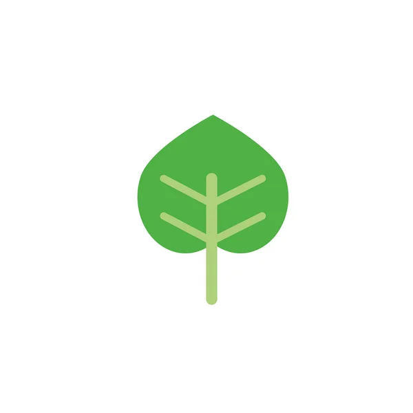 葉の自然葉のアイコンフラット — ストックベクタ