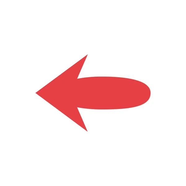 Geïsoleerde rode pijl pictogram vector ontwerp — Stockvector