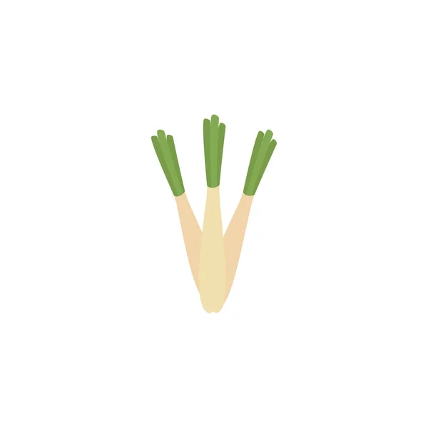 Sebze pırasası düz stil simgesi — Stok Vektör