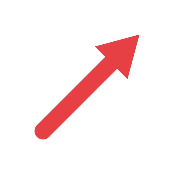 Isoliertes rotes Pfeil-Icon-Vektordesign — Stockvektor