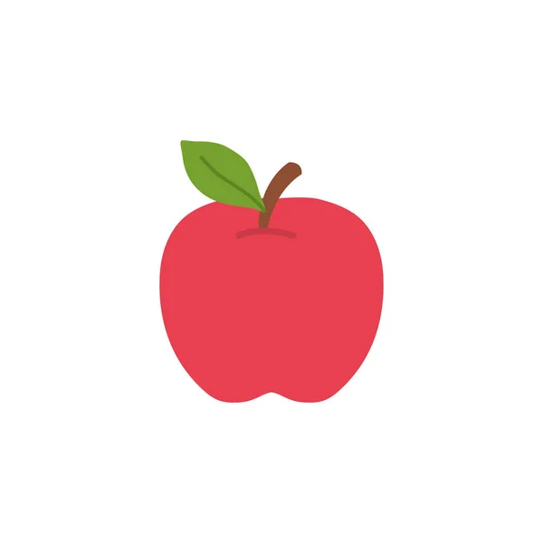 Diseño plano de iconos de manzana aislada — Vector de stock