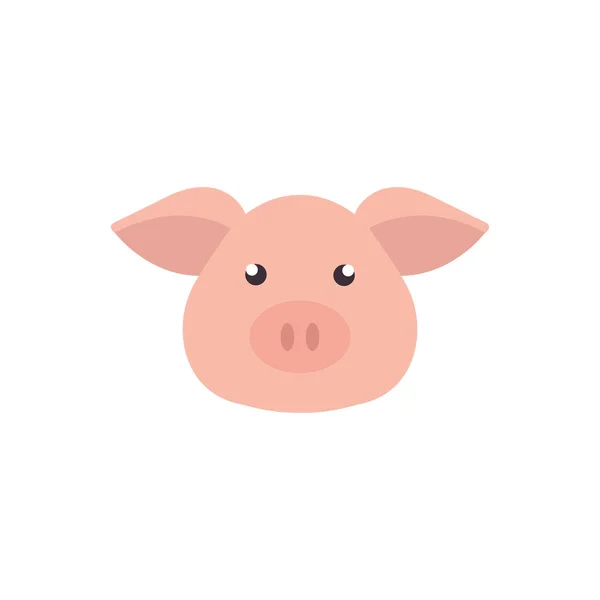 Isolierte Schwein-Ikone flaches Design — Stockvektor