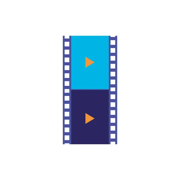 Isolated cinema tape icon flat design — Stock Vector
