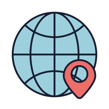 İzole edilmiş küresel küre vektör tasarımını doldur