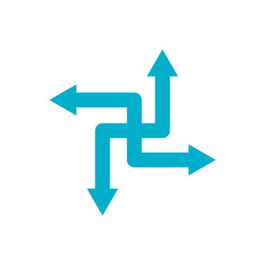 Isolated blue arrows icon vector design