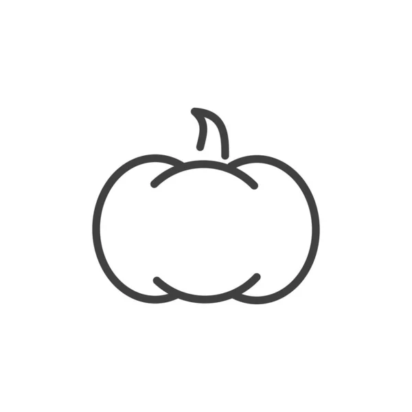 Creepy pumpkin truco o tratar feliz halloween línea de estilo. — Vector de stock