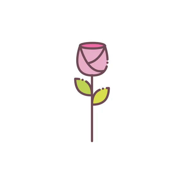 Isolated purple flower icon vector design — Vetor de Stock