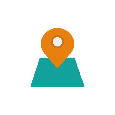 İzole GPS işaretli düz vektör tasarımı