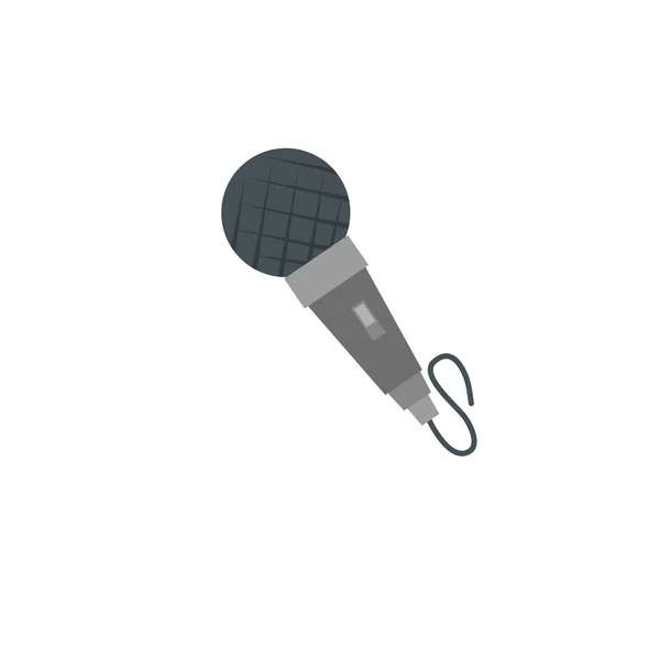 Mikrofon enstrümanı ayrıntılı biçim simgesi — Stok Vektör