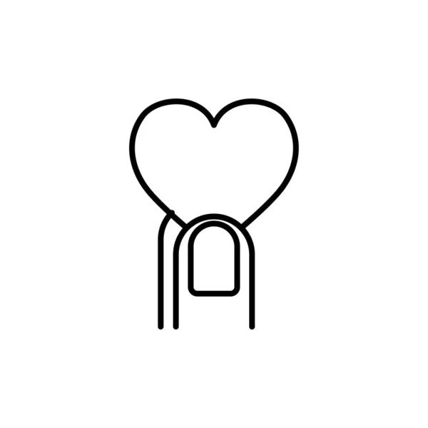 Coração amor linha estilo ícone —  Vetores de Stock