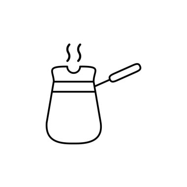 İzole edilmiş çaydanlık kahve ikonu dizaynı