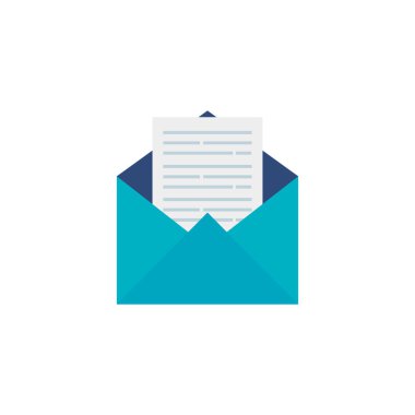 zarf e- posta açık düz biçim simgesi