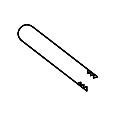 İzole mutfak pensesi çizgisi tasarımı