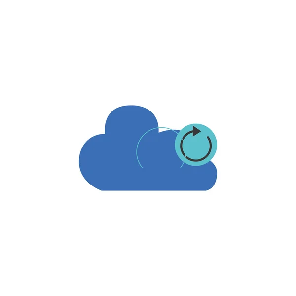 Cloud computing met social media platte stijl — Stockvector