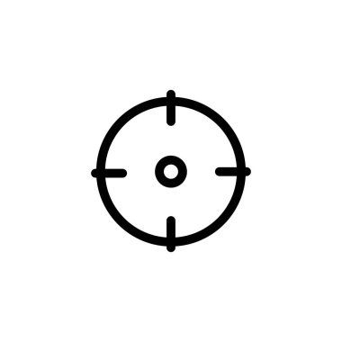 İzole edilmiş video oyunu hedef simgesi satır tasarımı