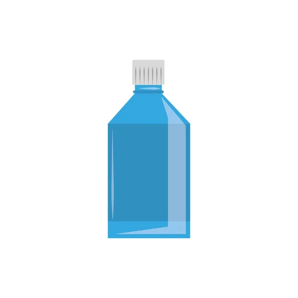 Medizinische Flasche Kunststoff flach Symbol blau — Stockvektor