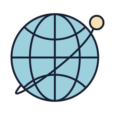 İzole edilmiş küresel küre vektör tasarımını doldur