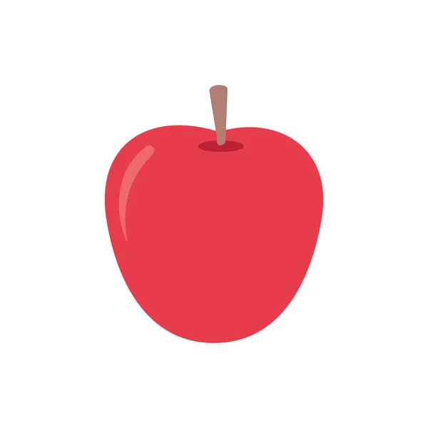 Fruit apple flat style icon — Stock Vector