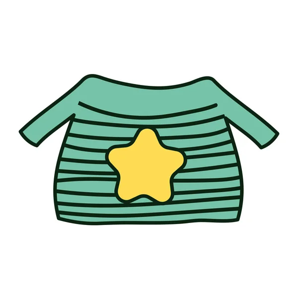 Warm ugly sweater with star and stripes —  Vetores de Stock