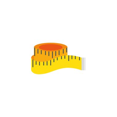 tape measure workout accessory flat icon